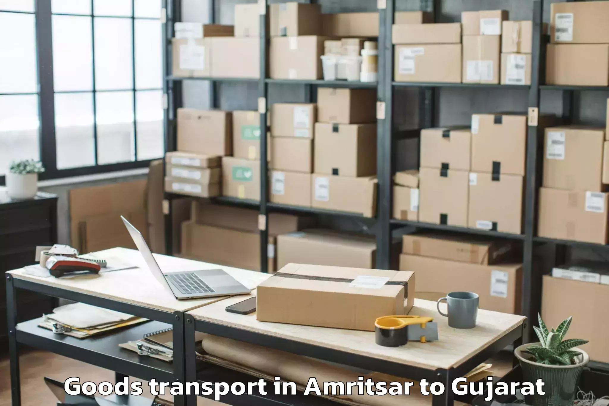 Trusted Amritsar to Khambhaliya Goods Transport